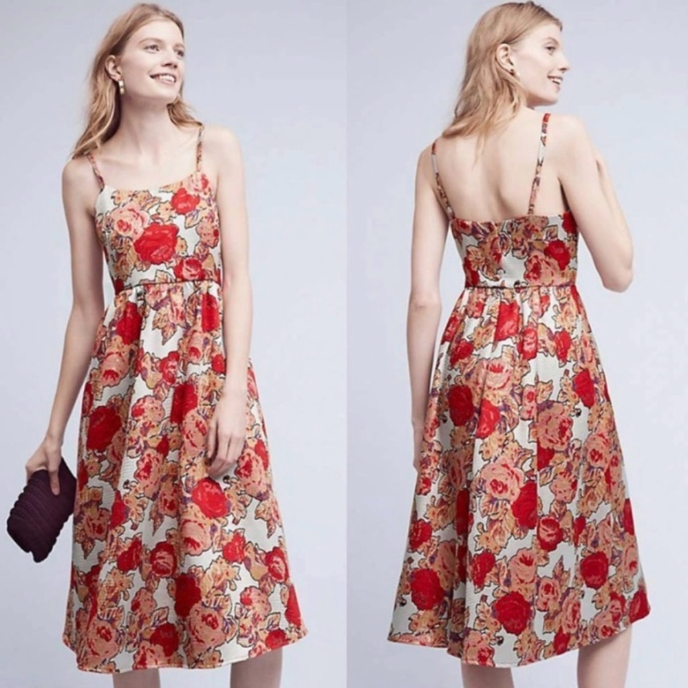 Rachel Antonoff X Anthropologie Roses Garden Party Midi Dress